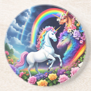 Rainbow Unicorn One Getränkeuntersetzer