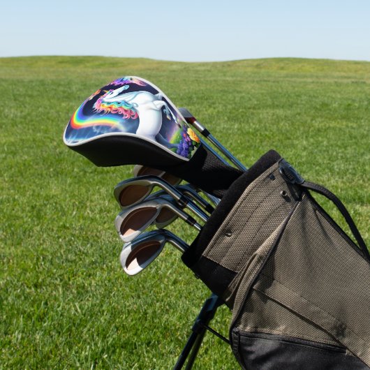 Rainbow Unicorn One Golf Headcover (In SItu)