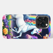 Rainbow Unicorn One iPhone Hülle (Rückseite (Horizontal))
