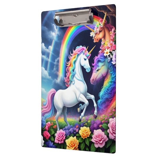 Rainbow Unicorn One Klemmbrett (Links)