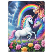 Rainbow Unicorn One Klemmbrett (Rückseite)