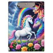 Rainbow Unicorn One Klemmbrett (Vorderseite)