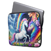 Rainbow Unicorn One Laptopschutzhülle (Vorderseite Links)