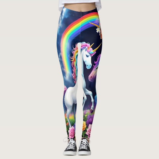 Rainbow Unicorn One Leggings (Vorderseite)