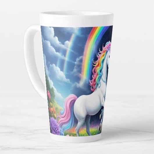 Rainbow Unicorn One Milchtasse (Linke Ecke)