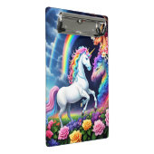 Rainbow Unicorn One Mini Klemmbrett (Schrägansicht)