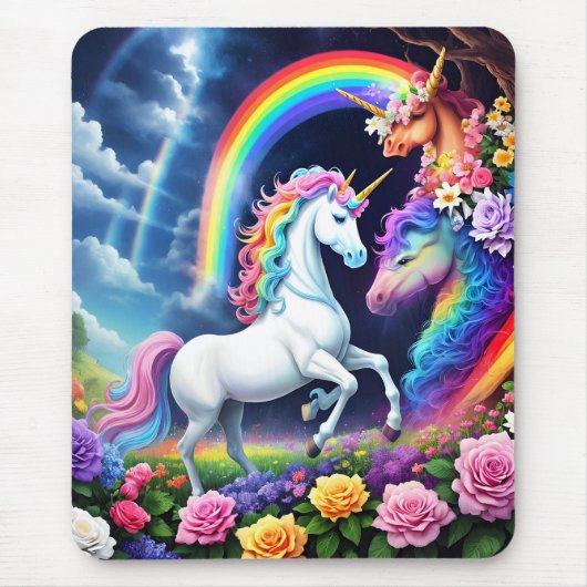 Rainbow Unicorn One Mousepad (Vorne)