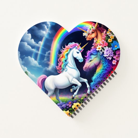 Rainbow Unicorn One Notizblock (Rückseite)