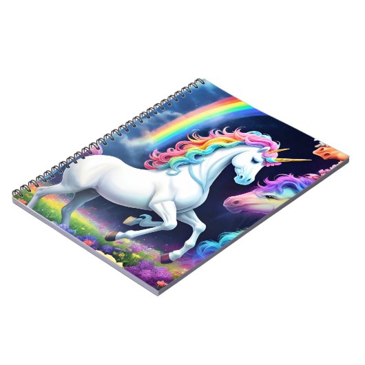 Rainbow Unicorn One Notizblock (Linke Seite)