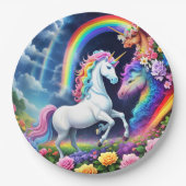 Rainbow Unicorn One Pappteller (Vorderseite)