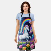 Rainbow Unicorn One Schürze (Getragen)