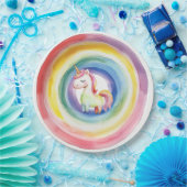 Rainbow Unicorn Paper Plate Pappteller (Party)