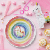 Rainbow Unicorn Paper Plate Pappteller (Party)