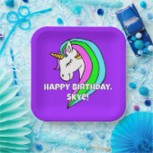 Rainbow Unicorn Pappteller (Party)