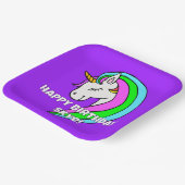 Rainbow Unicorn Pappteller (Gewinkelt)