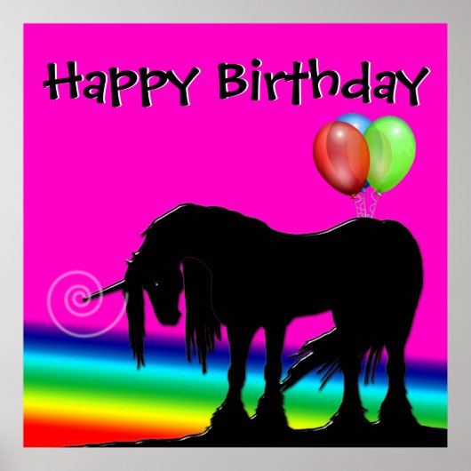 Rainbow Unicorn-Party (allgemein) Poster (Vorne)