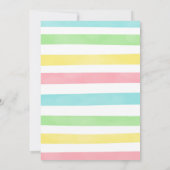 Rainbow Unicorn-Party Einladung (Rückseite)