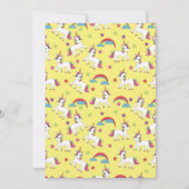 Rainbow Unicorn Party - Einladung (Rückseite)