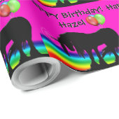 Rainbow Unicorn-Party Geschenkpapier (Rolleneckpunkt)