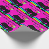 Rainbow Unicorn-Party Geschenkpapier (Ecke)