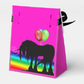 Rainbow Unicorn-Party Geschenkschachtel (Rückseite)
