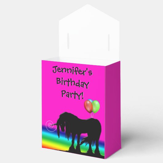 Rainbow Unicorn-Party Geschenkschachtel (Geöffnet)