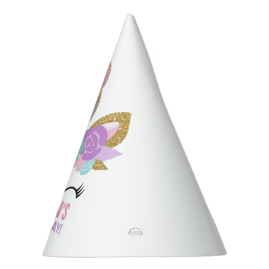 Rainbow Unicorn Party Hat Unicorn Birthday Party Partyhütchen (Rechts)