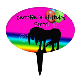 Rainbow Unicorn-Party Kuchenaufsatz