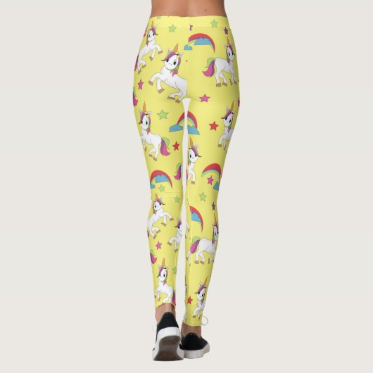 Rainbow Unicorn-Party Leggings (Rückseite)