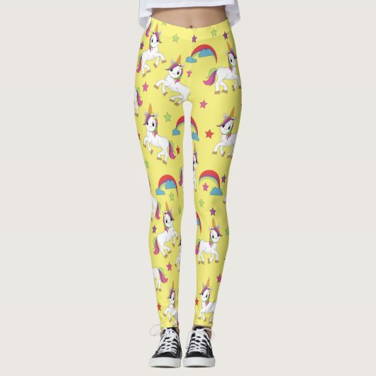 Rainbow Unicorn-Party Leggings (Vorderseite)