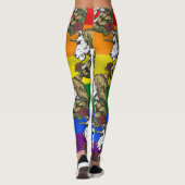 Rainbow Unicorn-Party Leggings (Rückseite)