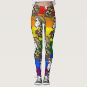 Rainbow Unicorn-Party Leggings (Vorderseite)
