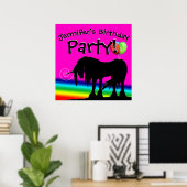 Rainbow Unicorn-Party Poster (Heimbüro)
