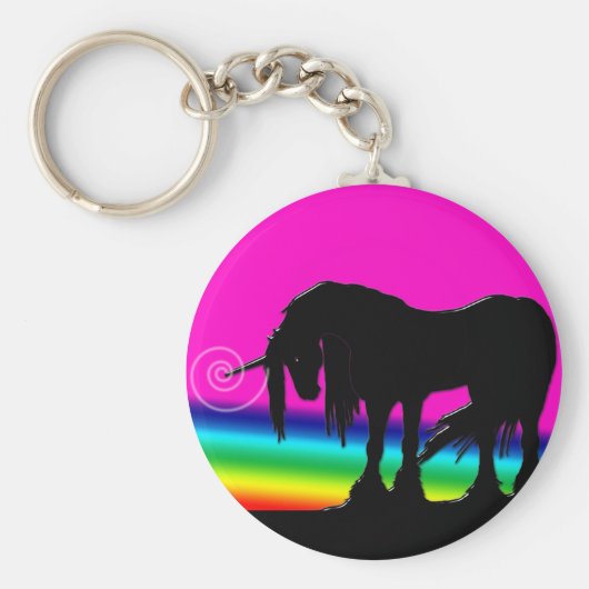 Rainbow Unicorn-Party Schlüsselanhänger (Vorne)