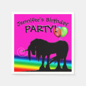 Rainbow Unicorn-Party Serviette (Vorderseite)