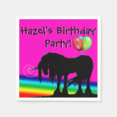 Rainbow Unicorn-Party Serviette (Vorderseite)