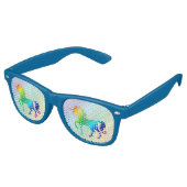 Rainbow Unicorn Party Shades Sonnenbrille (Schrägansicht)