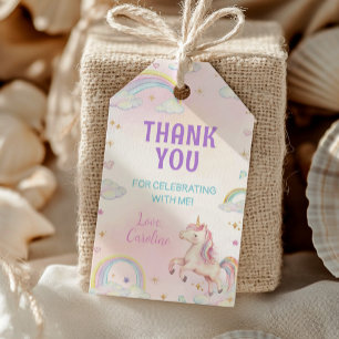 Rainbow Unicorn Party Vielen Dank für Ihr Interess Geschenkanhänger