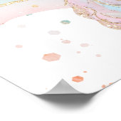 Rainbow Unicorn Pastel Baby Dusche Willkommen Poster (Ecke)