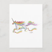Rainbow Unicorn Pegasus Pferdepony Niedlich Postkarte (Vorderseite)