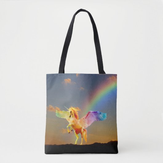 Rainbow unicorn pegasus tasche (Vorderseite)