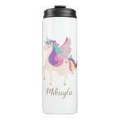 Rainbow Unicorn Personalisiert Thermosbecher (Vorderseite)