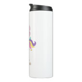 Rainbow Unicorn Personalisiert Thermosbecher (Nach rechts gedreht)