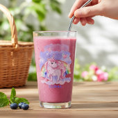 Rainbow Unicorn Personalisierter Name Glas