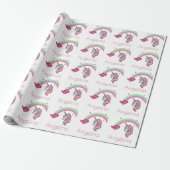 Rainbow Unicorn Personalisiertes Wrapping Paper Geschenkpapier (Ungerollt)