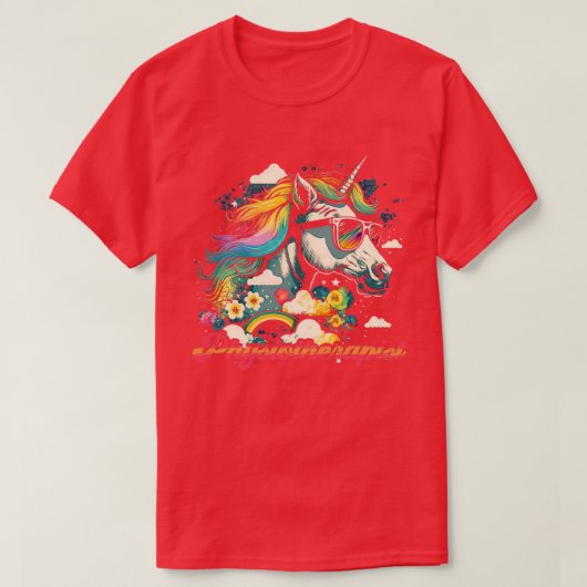 Rainbow Unicorn Physiotherapeut T-Shirt (Design vorne)