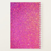 Rainbow Unicorn Pink Gold Glitzer Inspiration Planer (Rückseite)