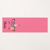 Rainbow Unicorn Pink Personalisiert Yoga Mat Yogamatte (Vorderseite (Horizontal))