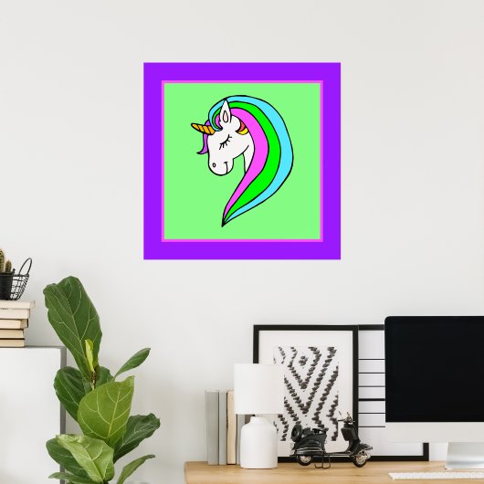 Rainbow Unicorn Poster (Heimbüro)