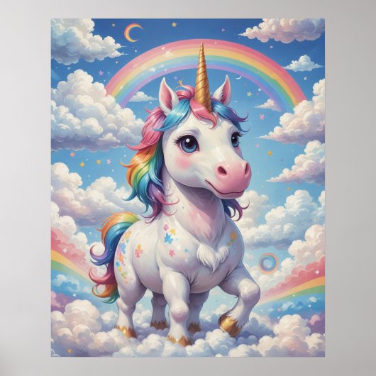 Rainbow Unicorn Poster (Vorne)